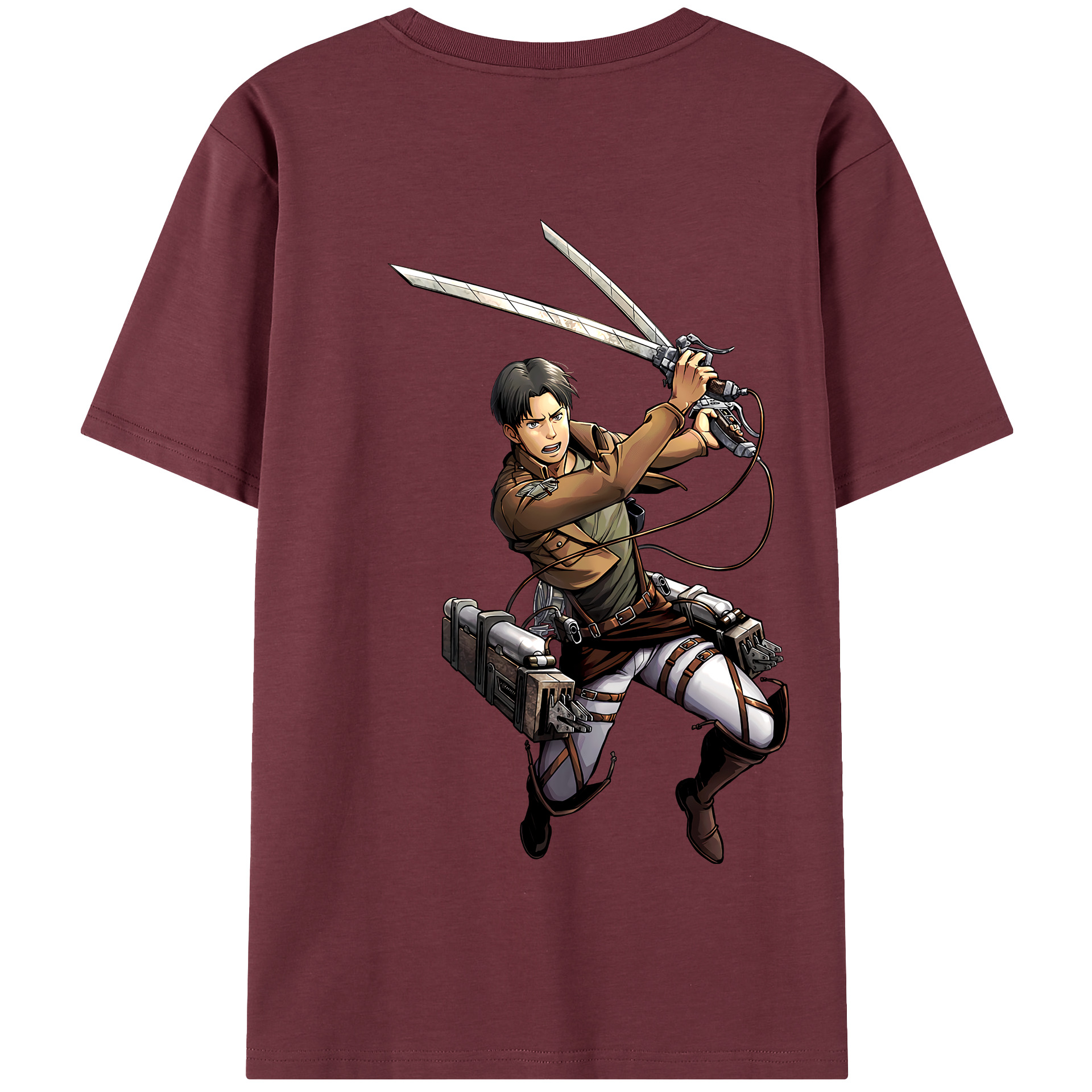 （画像用） 進撃の巨人 Attack on Titan 綿100％半袖Tシャツ（背面プリント）